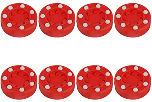 CLISPEED 8 STK Tintenroller Hockey-Pucks Aus Kunststoff Offizieller Spielpuck Hockey-trainingszubehör Rollpuck Spiel-Hockey-Pucks Sport Rollhockey Combo-Platte Haupt Männer Und Frauen Pp