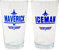 TOP GUN Maverick and Iceman Pint-Gläser, 2er-Set, Bierkrug für Likör, Kneipengetränke, Fassungsvermögen: 590 ml