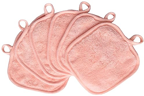 BloomSesame Abschminktuch aus Mikrofaser - Wiederverwendbar Mikrofaser Gesichtsreinigungstuch - Make-Up Entferner Tuch Orange(13x13cm 6 Stück)