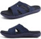 KuaiLu Chanclas Mujer Moda Ortopedicas Comodas Soporte del Arco Chancletas Baño Verano Cool Playa Piscina Ligera Abierta Sandalias Antideslizante Goma Suela Azul Oscuro 39