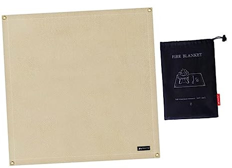 Warmhm Fireproof Hitzeschutzmatte Aus Fiberglas Hitzebeständige Brandschutzmatte Für Grill Picknick Und Outdoor Camping Langlebige Faltbare Feuerresistenz Unterlage Für BBQ Und Schutz