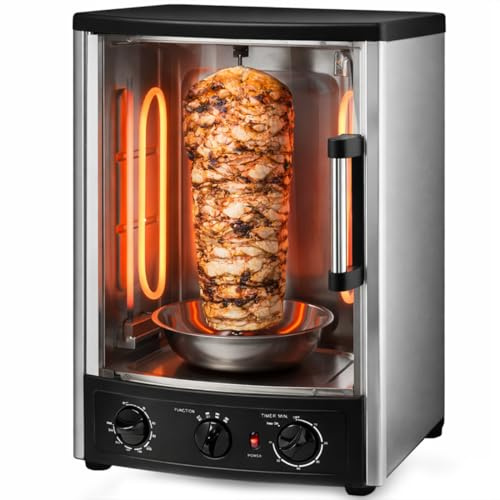 Syntrox Germany Backofen + Dönergrill Lugo 2 in 1, Heizofen, Gyrosgrill, Hähnchengrill, Drehspieß (23 Liter)