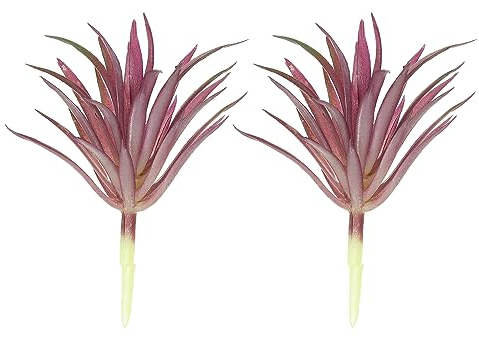 PATIKIL Artificiales Suculentas Plantas, 2 Paquete Pequeñas Falsas Plantas Imitación Suculentas Planta Sin Maceta para Hogar Jardín Decoración, Borgoña