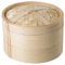 Soulnioi Bamboo Steamer 20CM, Two-Tier Food Steamer Basket/Dim Sum Steamer, Includes Bamboo Lid and 2 x Bamboo Baskets, Great for Asian Cooking, Buns, Dumplings, Vegetables, Fish