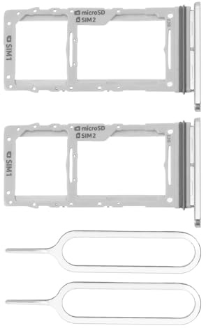 VGOL 2 bandejas de ranura para tarjeta SIM dual, ranura para tarjeta SIM doble, soporte para tarjetas Micro SD de repuesto con pin SIM compatible con Samsung Galaxy Note 10 Plus, blanco