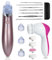Limpieza Facial Aspirador Puntos Negros Microdermoabrasión Facial 4 Cabezales, Cepillo Electrico Limpiador De Poros Acné Facial 4 Cepillos, Herramientas quita espinillas y puntos negros (ORO ROSA)