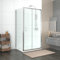 NRG 1100 x 700mm Sliding Shower Enclosure Chrome Framed Bathroom Cubicle Screen Door with Side Panel