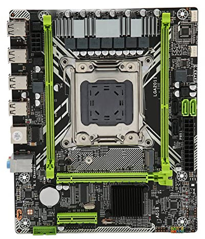 Computer Motherboard, LGA2011 M.2 NVME Micro ATX Gaming Motherboard mit Dual Channel DDR3, PCIe 3.0X16, Gigabit Ethernet,2.0/3.0, Unterstützung fürE5, Core I7