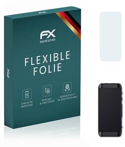 atFoliX Schutzfolie kompatibel mit FiiO BTR15 Folie, ultraklare und flexible FX Displayschutzfolie (3X)