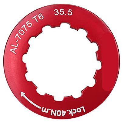 Gavigain 2PCS Kassette Lock Ringe, kompakte Aluminiumlegierung Kassette Schwungrad für den Radsport, Korrosionsbeständigkeit Gute Wärmeleitfähigkeit (rot)