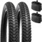 YunSCM 2PCS Faltbarer 14 Zoll Reifen 14x2.125 ETRTO 57-254 und 2PCS 14 Zoll Schlauch AV32mm Ventil kompatibel Rennräder/Citybikes 14x2.10 14x2.125 14x2.25 Fahrradreifen und schläuche