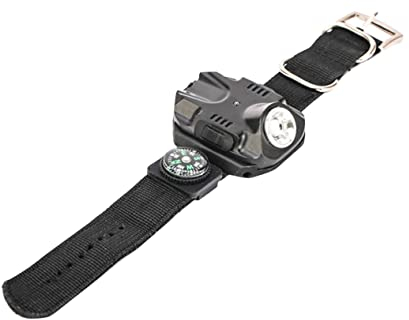 jojofuny LED-Armbandlicht led- taschenlampe ligts compasses ساعة يد Handgelenk -Licht wiederaufladbare Taschenlampe Licht mit Kompass beobachten Outdoor-Uhrenlicht gewidmet Anschauen