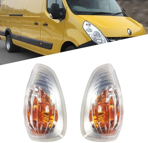 Convitex 2 Spiegelblinker passend für Re* nault Master 3 Baujahr 2010- Spiegel blinker Außenspiegel Blinkerkappe Blinkleuchte Orange 1 Paar(Links+Rechts)