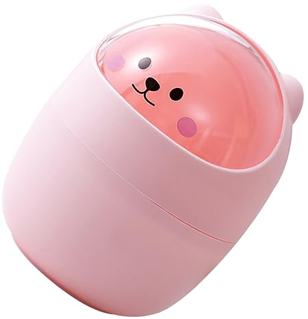 OFFSCH Poubelle Plastique Avec Couvercle Petite Poubelle De Bureau Mignonne De Rangement