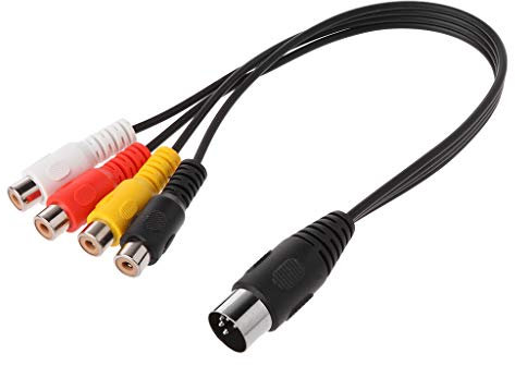 Ldabrye 30 cm 5-poliger DIN-Stecker auf 4 Cinch-Buchsen
