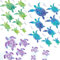 25pcs Turtle Wall Stickers Bathroom Wall Stickers Turtle Vinyl Wall Stickers Waterproof Turtle Bubble Decals Turtle Tile Stickers for Kids Room Decoration Kindergarten Aquarium