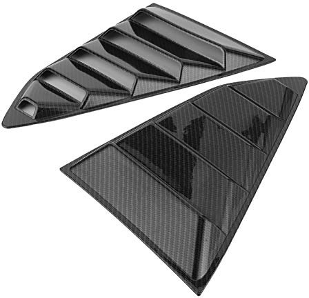 Majatou Persiennes de Fenêtre Latérale Arrière de Voiture Compatibles avec Camaro 2016-2020, Couvertures de Volet de Fenêtre Arrière en Fibre de Carbone