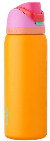 Owala FreeSip Insulated Stainless Steel Water Bottle with Straw for Sports, Travel, and School BPA-Free Sports Water Bottle, 32 oz, Tropical
