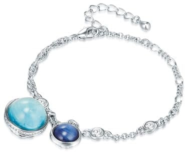 Lulu Jane Damen Armband aus Metall-Legierung verziert mit Kristallen silber