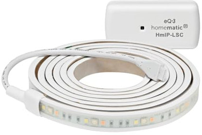 Homematic IP Smart Home Lightstrip Set, 2m, indirekte Beleuchtung, Steuerung per App, Google Assistant und Alexa