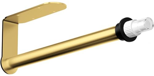 Gewtur Küchenrollenhalter mit Sprühflasche, Unterschrank Küchenrollenhalter mit Sprühkopf in der Mitte, Edelstahl Küchenrollenhalter für Küche Bad Wohnmobil (Gold)