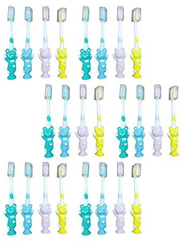 COLLBATH 24stücke Kreative Cartoon-zahnbürste Aus Hochwertigem Für Kinderzahnpflege Weiche Borsten Schützen Mund Ergonomischer Griff Für Angenehmen Halt