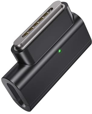 Lanhiem 140W PD Schnellladung USB C auf Magnet 3 Adapter, kompatibel mit Magsafe 3 mit LED-Anzeigeleuchte für MacBook Pro 2024/2023/2021 (M1/M2/M3/M4), MacBook Air 2022/2024(M3/M2), Grau