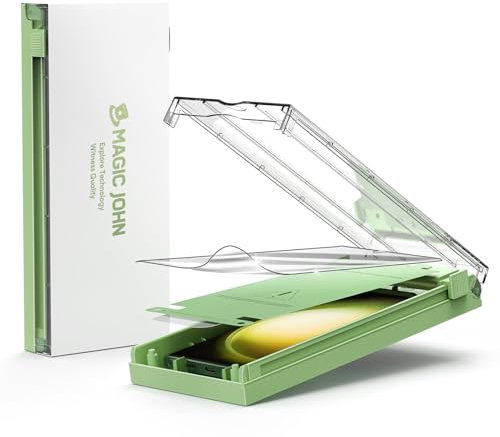 MAGIC JOHN 2 unidades para Samsung Galaxy S23 ultra para protección de pantalla, [compatible con identificación de huellas dactilares] [protector de pantalla 7H], fácil instalación, 24 h de arañazos