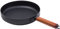 Poêle à Frire, Poêle sans Bâton à Frire de Casserole en Fer Profonde Poêle en Fonte Poêle Antiadhésive avec Poignée en Bois pour une Utilisation Intérieure et Extérieure