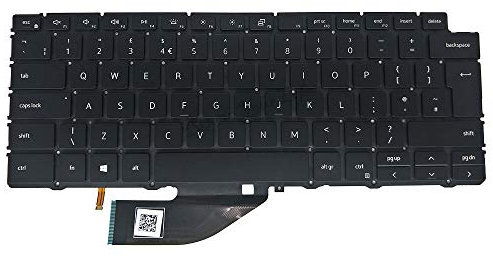 Laptop Keyboard For DELL XPS 13 7390 9310 2-in-1 0C8WV6 C8WV6 PK132C91A15 NSK-ET0BC 0U United Kingdom UK Black With Backlit New