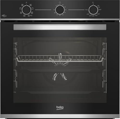 Beko BBIMA13100X Multifunktions-Einbauofen, 60 cm | Schwarzer Kristall und Edelstahl, 72 l, Wi-Fi HomeWhiz, Klasse A
