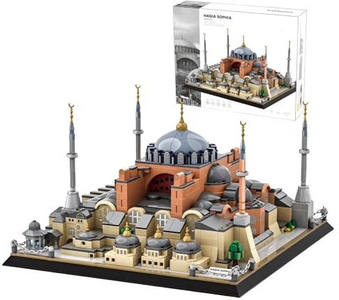 Fuleying HagiaSophia Istanbul Bausteine Bausatz, Kirche Architektur Modell | 1434 Stück, STEM Lernspielzeug, Berühmtes Wahrzeichen Sammlung Kultur Geschenk für Erwachsene & Kinder ab 14 Jahren