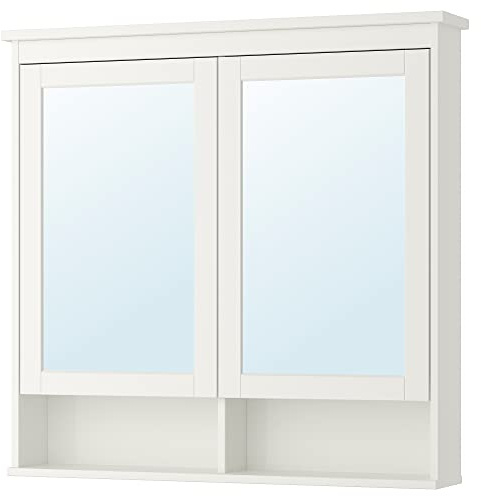 ProTuning HEMNES Spiegelschrank mit 2 Türen, Weiß, 103 x 16 x 98 cm
