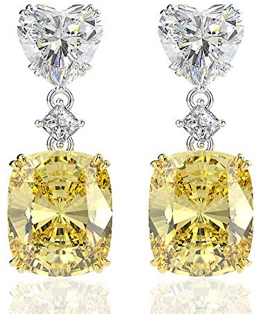 Boucles d'oreilles pendantes en quartz rose pur pour femmes, fiançailles, mariage, cadeaux 1
