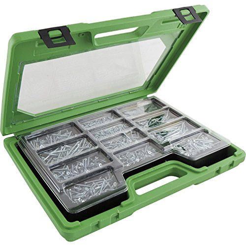 SECOTEC Spanplattenschrauben Sortiment , SPS , Mehrzweckschrauben Senkkopf , Torx , 1700-teilig , blau verzinkt