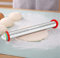 Rouleau à Pâtisserie Ajustable en Acier Inoxydable avec Anneaux, Professionelle Rouleau a Patisserie Ajustable avec 4 Disques Réglables, Anti Adhesif pour Pâte à Gâteau Conception (Inox 43 × 4,4 cm)
