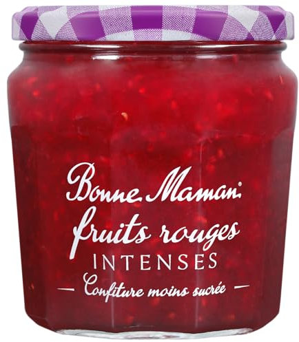 Bonne Maman - Confiture Fruits Rouges Intenses - Riche en Fruits et moins sucrée - 335g