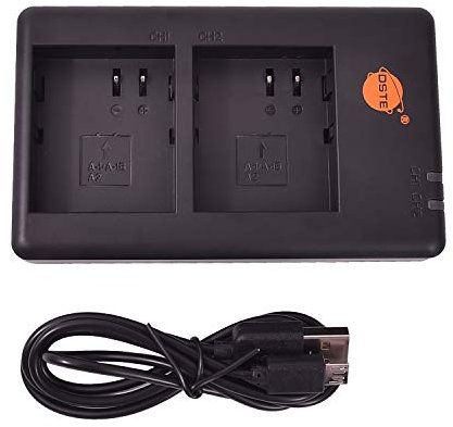 DSTE Fast Charging USB Dual battery Charger Compatible for A1/A1B/A2 Arlo Go Battery VMA4410,VMA4400,Arlo Pro 2 Battery VMA4400 as Arlo Charging Station VMA4400C,Arlo Charging Station VMA4410C