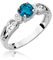 Lumari Gold - Verlobungsring Damen Ring Gold 585 Echtgold 14k Gold mit natürlichem Diamanten Damen Solitär Versprechen Ring Saphir - Ringe Frauen - Weißgold Edelstein