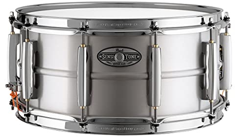 Pearl 14x6.5 SensiTone Heritage Alloy Aluminum Snare Drum with Beaded Shell, 2.3mm Triple-Flanged Hoops, and 10 arched CL Lugs