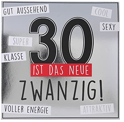 Depesche 0011694-004 Pop-up Glückwunschkarte zum 30. Geburtstag, Klappkarte mit Musik, Lichtelementen und einem originellen Spruch, Geburtstagskarte inkl. Umschlag, Format 15,5 x 15,5 cm