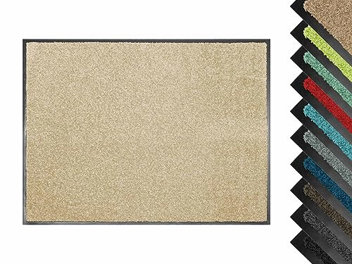 Primaflor Fußmatte - Sydney, Creme, 120x180cm, Verschiedene Größen und Farben, rutschfeste Schmutzfang-Matte, Robuster Tür-Vorlger und Sauberlauf für den Eingang und Flur