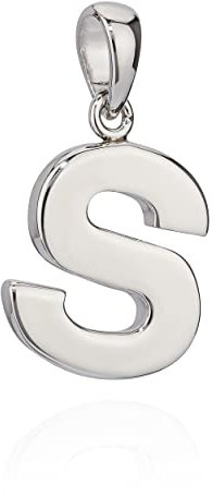 NKlaus 13x12mm Kettenanhänger Buchstabe S Silber 925 anlaufgeschützt glanz Alphabet 10050