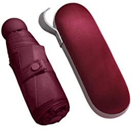 SERUMY Mini Paraguas de vinilo Mini Paraguas de vinilo Paraguas de protección solar y protección ultravioleta Parasol-Rojo