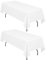 2-Pack weiße Tischdecke für Rechteck Tische,153 x 260 cm Polyester Tischdecken für 6 Fuß Rechteck Tische,Fleck beständige waschbare Stoff Tischdecke für Hochzeit Esstisch Buffet Parteien