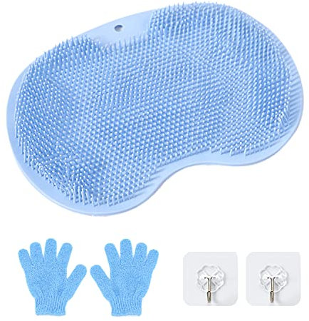 LSYYSL 1pc Anti-Slip Massage Mat, Multifunctional Cleaning Mat, Shower Mat with Powerful Suction Cup, Unisex