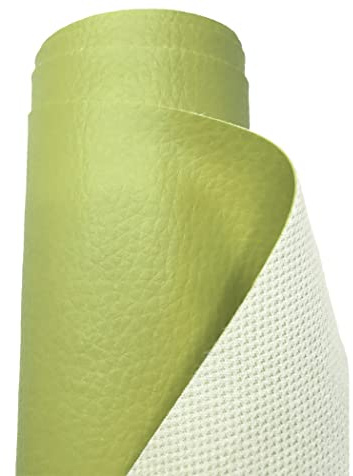 A-Express Premium Gekörnt Wasserdicht Kunstleder Gekörnt Lederimitat Texturiert Lederstoff Meterware - 200cm x 140cm (Pistazie)