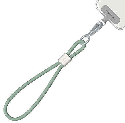RhinoShield wasserdichtes und langlebiges Lanyard aus TPU fürs Handgelenk | Wasserdicht, Antibakteriell, verstellbare Lämge, langlebiges Band, trendige Farben (Lanyard Adapter enthalten) - Salbeigrün