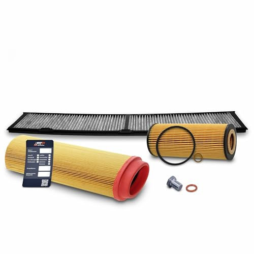 BESTPRICE Set di filtri di ispezione con 1x filtro olio, 1x filtro abitacolo, 1x filtro aria, Compatibile con ALPINA D3 (E90) (E91), BMW Serie 3 (E93)(E90)(E91), Serie 1 (E87)