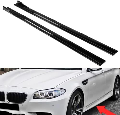 Auto-Seitenschweller für BMW F10 5 Series 535i 528i M Sport 2011-2016, Seitenschweller-Verlängerung, Rocker-Panel-Splitter, Styling-Zubehör,Glossy Black